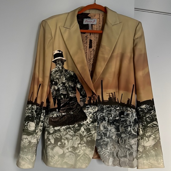 Vanessa G Jackets & Blazers - Vanessa G silk environmental statement blazer Jacket